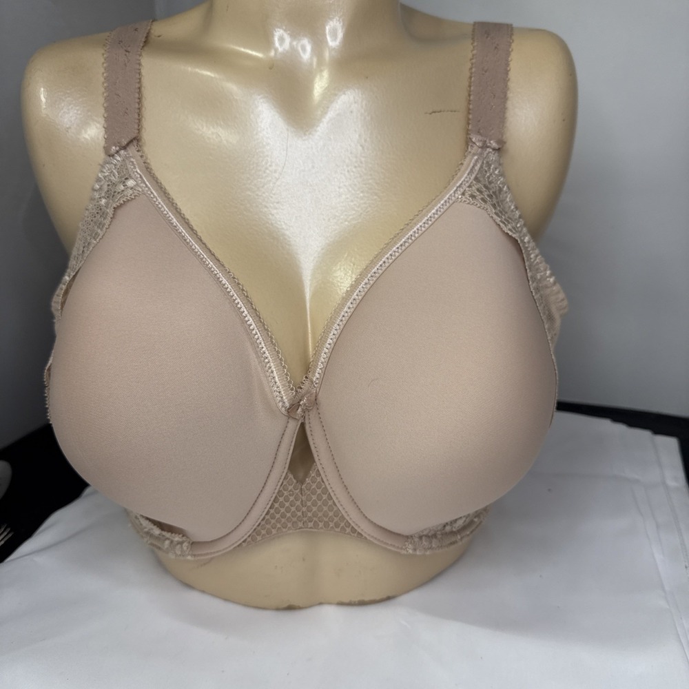 Elomi Charley EL4383 Women's Bra 34 i Beige Underwire Molded Spacer Lace